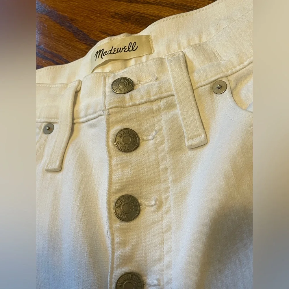 NWT Madewell White 10” High Rise Skinny Crop Jeans - Waist 28 - Picture 2 of 8